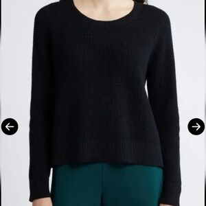 Eileen‎ Fisher Classic Cashmere  Black Crew Neck Sweater